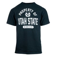 Champion property of utah state black unisex t-shirt